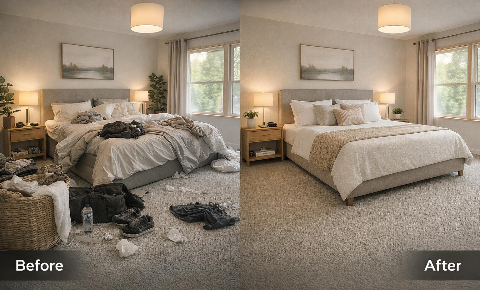 Airbnb bedroom reset