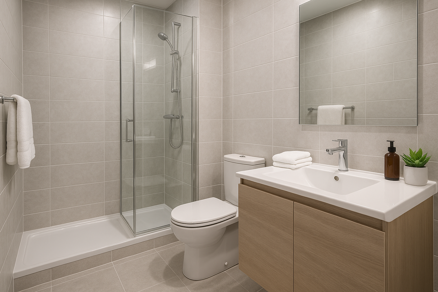 Bathroom after sparkle clean